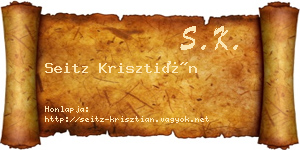 Seitz Krisztián névjegykártya